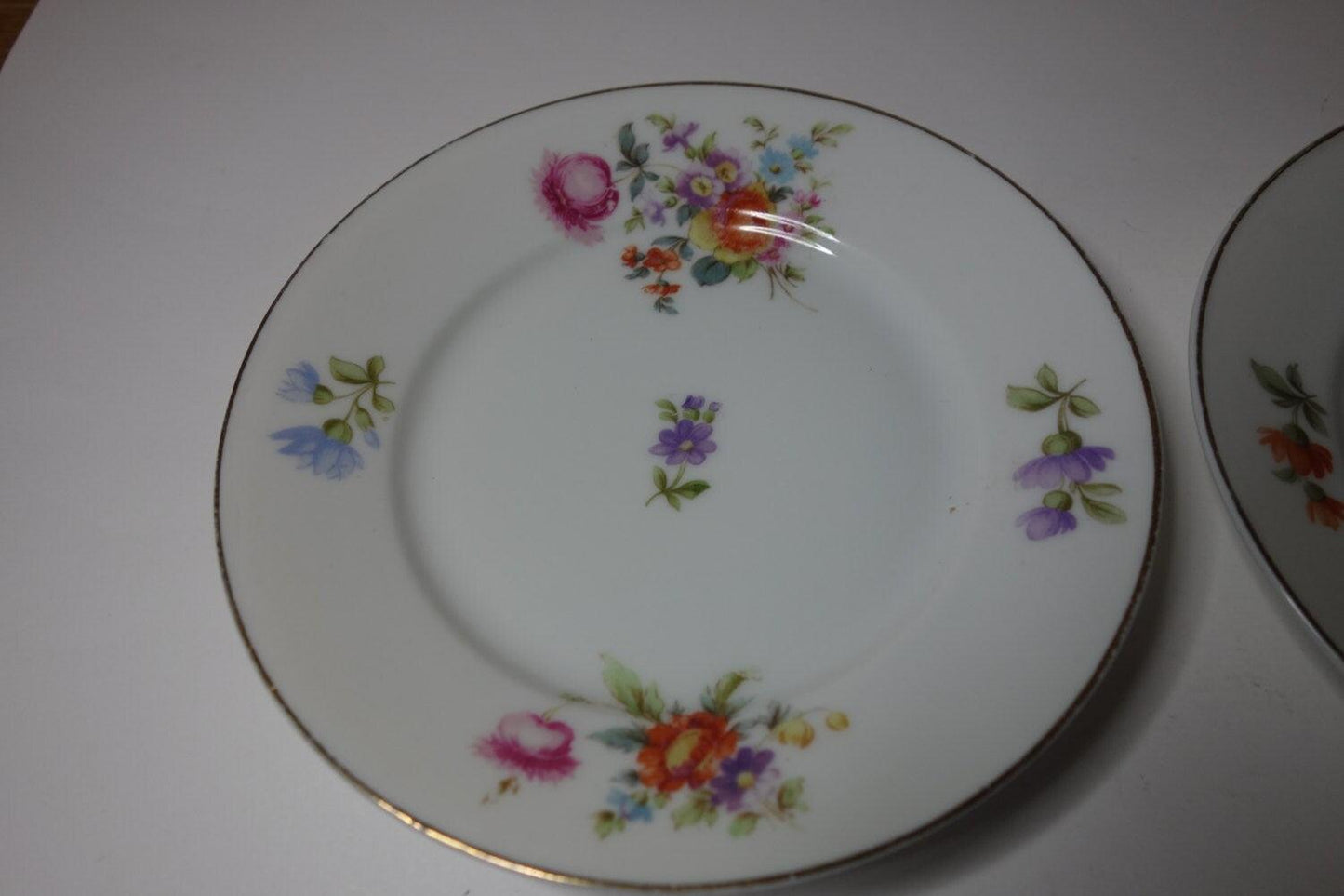 Pair Rosenthal floral side plates