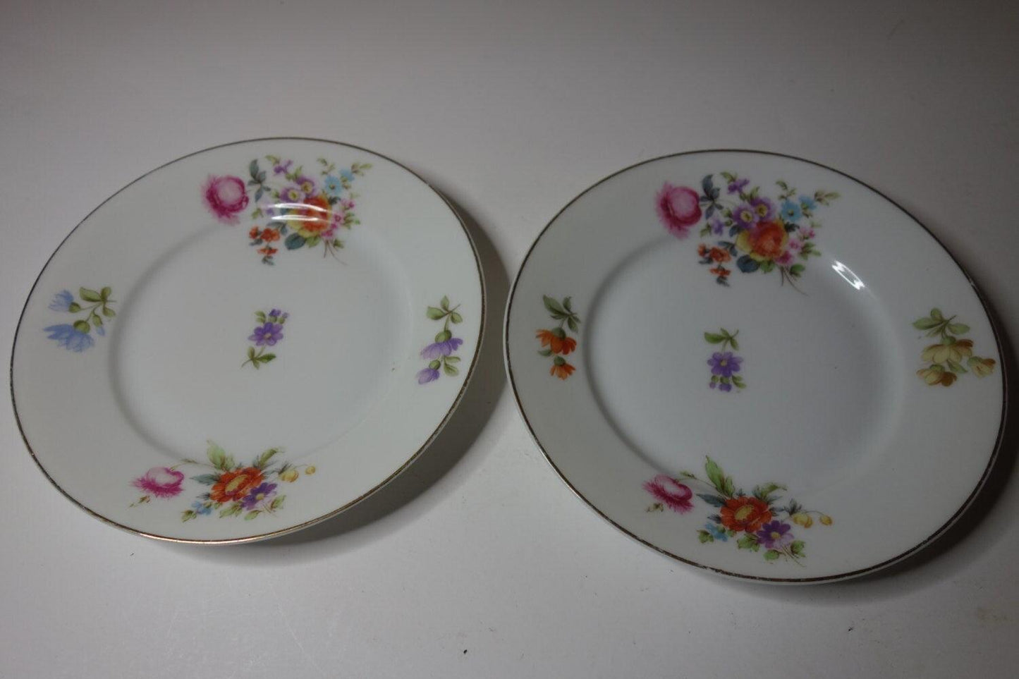 Pair Rosenthal floral side plates