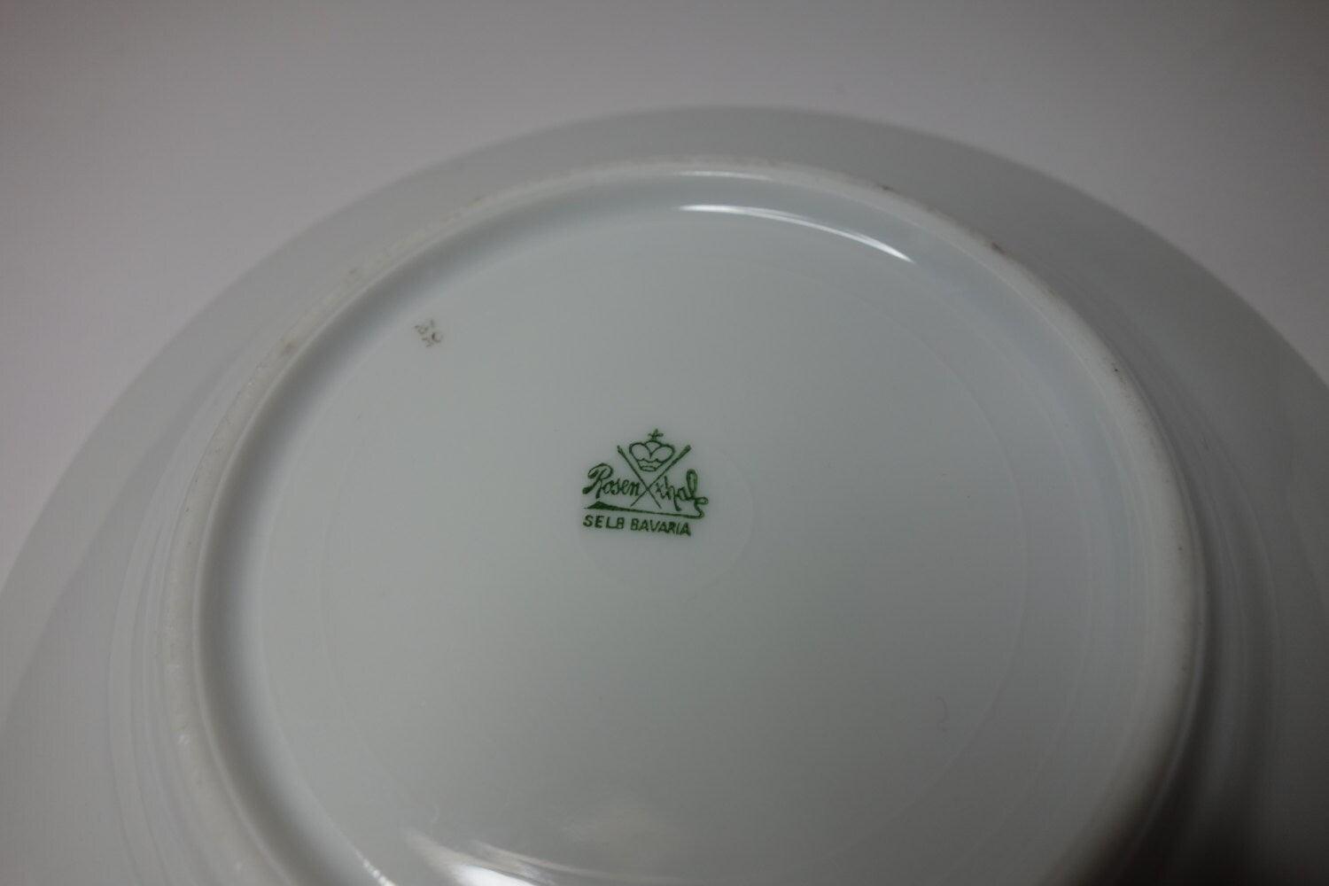 Pair Rosenthal floral side plates