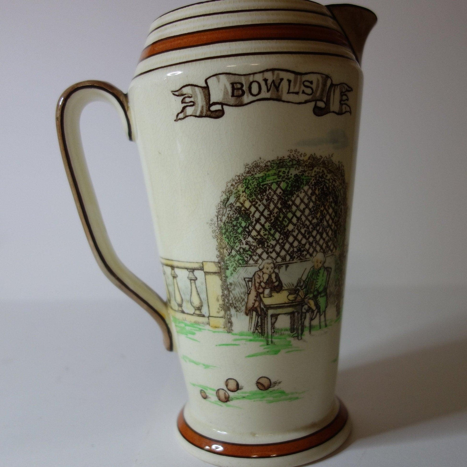 Royal Doulton Uncle Toby Series ware jug Bowling