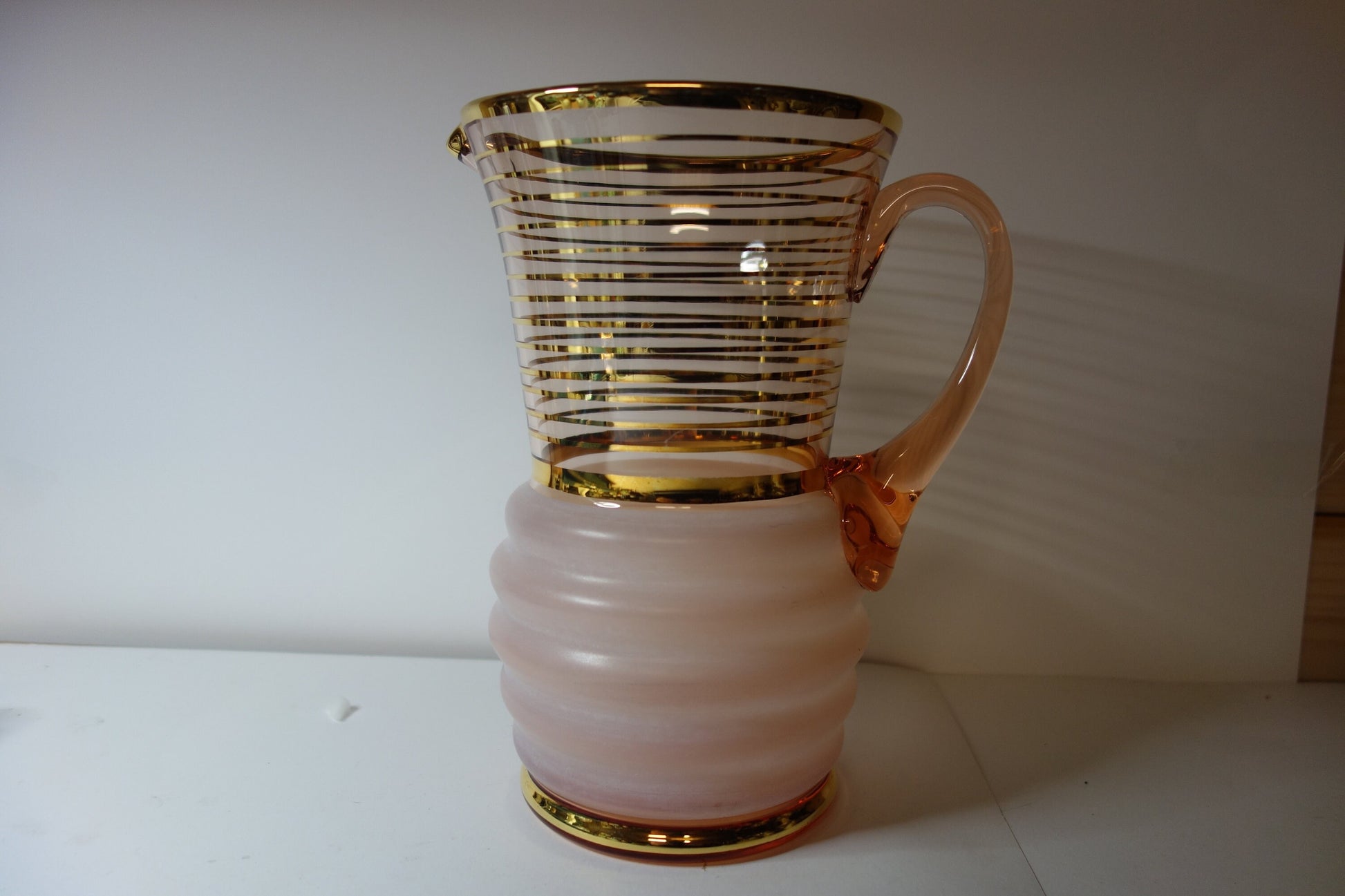 1950's Large Glass Water Jug