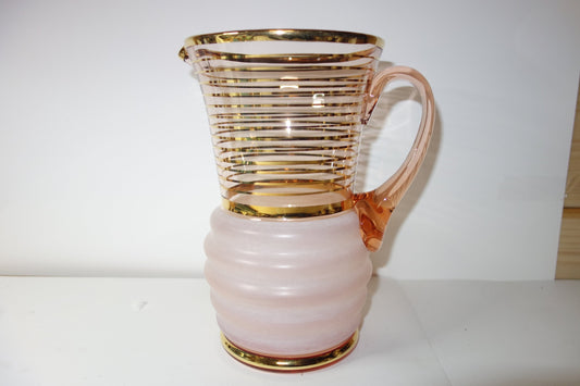 1950's Large Glass Water Jug