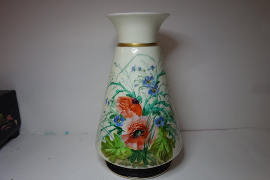 Beautifully hand painted vase 1950's