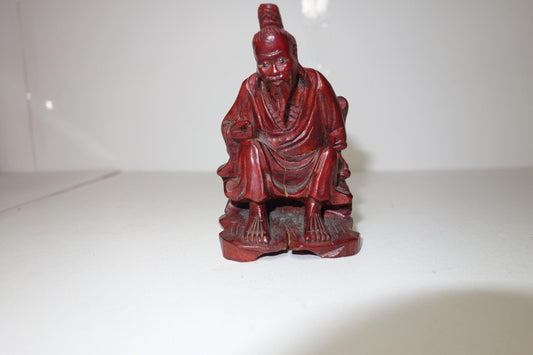 Carved wooden Chinese elder