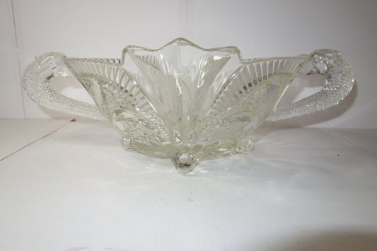 Art Deco Brockwitz Pressed glass centrepiece fruit bowl