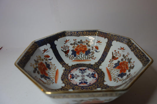 Hand Painted Octagonal Bowl Hong Kong