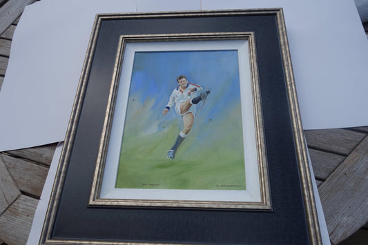 Sporting Oil Painting Rugby Kicker Rob Collard