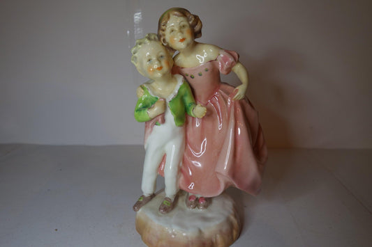 Royal Worcester Vintage Figure Group "Sister" by Freda Doughty