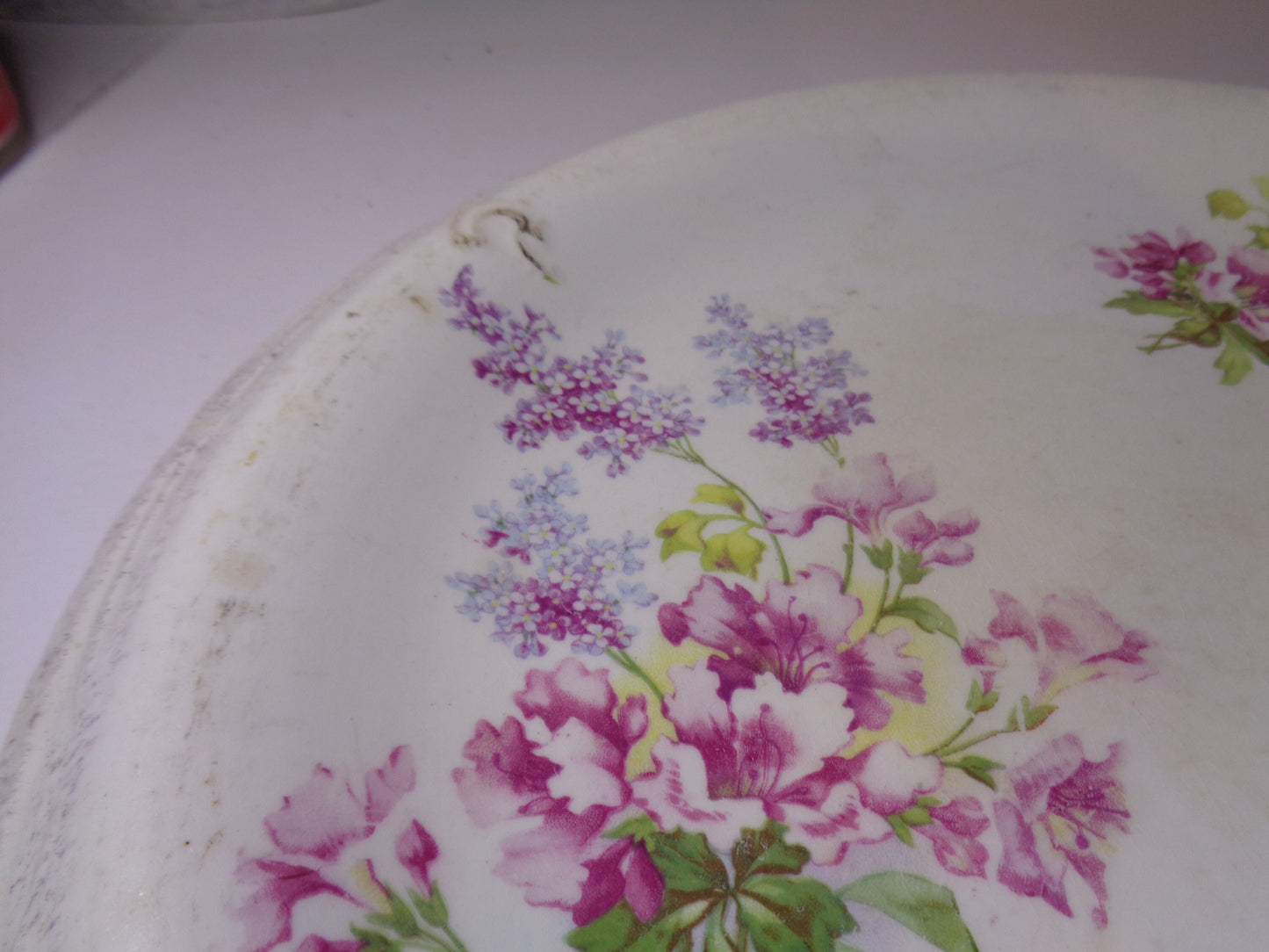 Antique pottery floral plate 18th/19th century