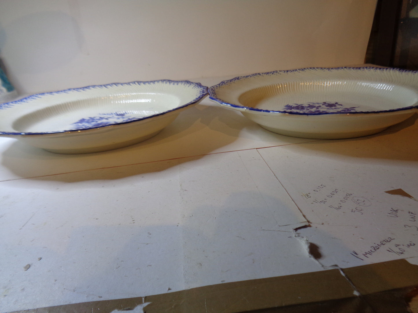 2 Antique Hand Painted Bowls English 19th century