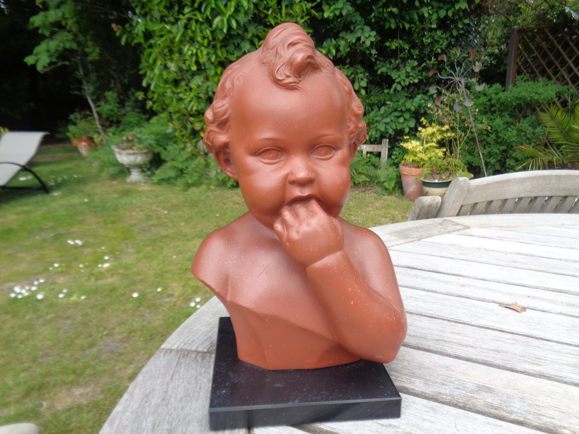 Adorable Baby Sculpture by Raffaello Scali (1887-1971)