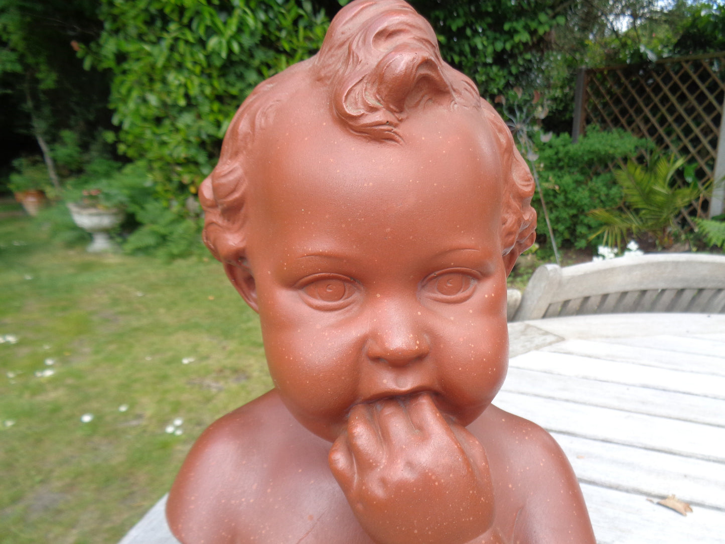 Adorable Baby Sculpture by Raffaello Scali (1887-1971)