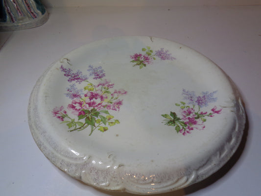 Antique pottery floral plate 18th/19th century