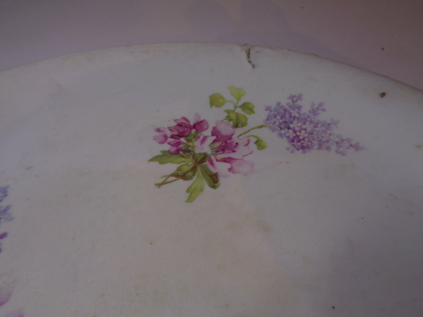 Antique pottery floral plate 18th/19th century