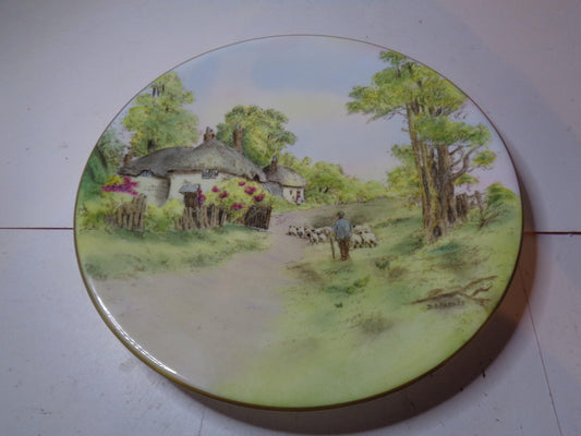 Royal Worcester Plate 1959 Hand Painted Offenham signed D Sparkes