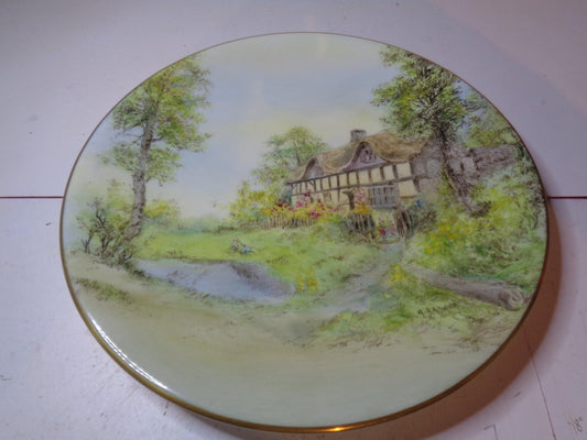 Royal Worcester Plate 1959 Hand Painted Elmley signed G Badim