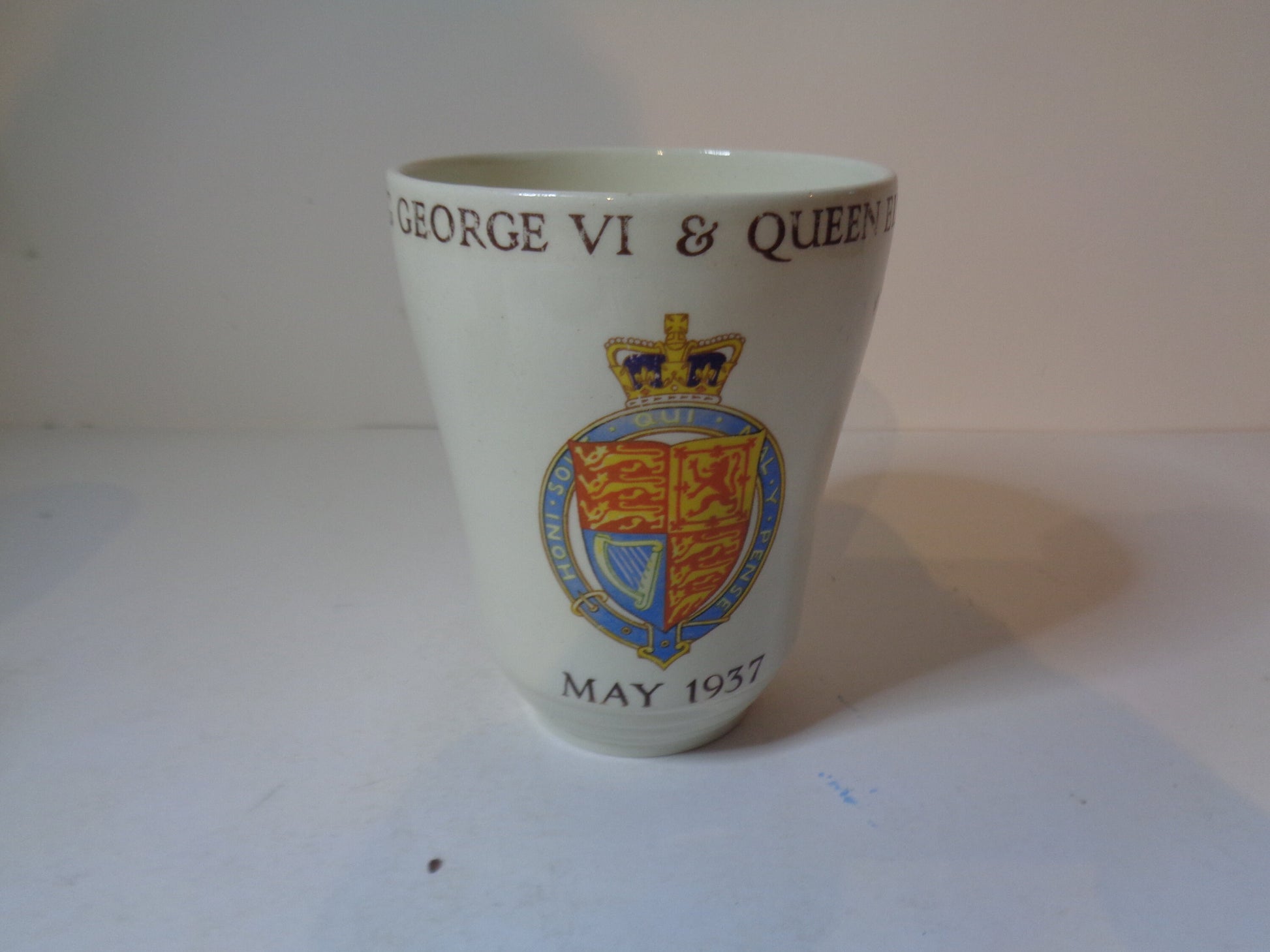 Coronation King George VI and Queen Elizabeth Souvenir Commemorative Beaker London County Council