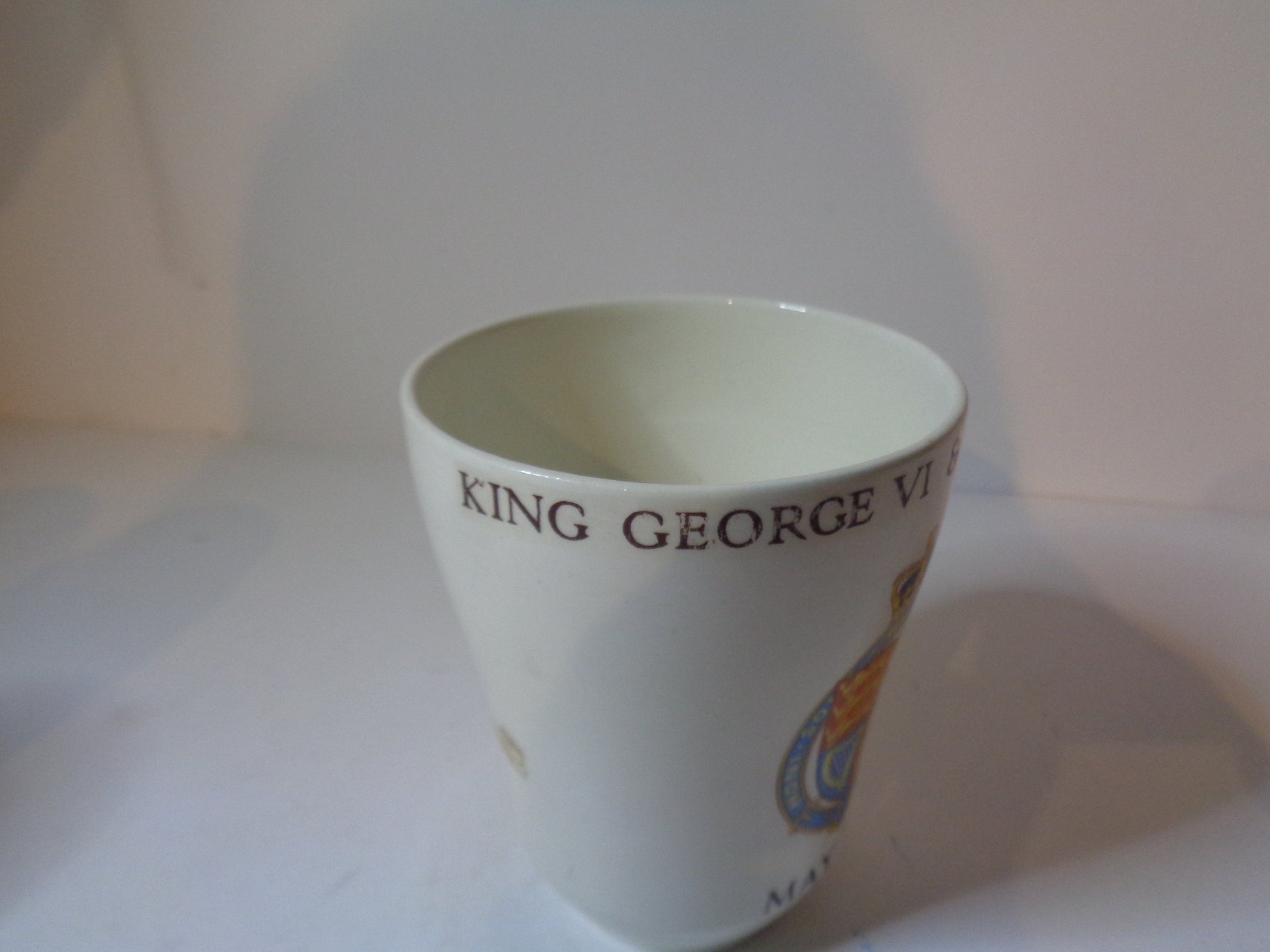 Coronation King George VI and Queen Elizabeth Souvenir Commemorative Beaker London County Council