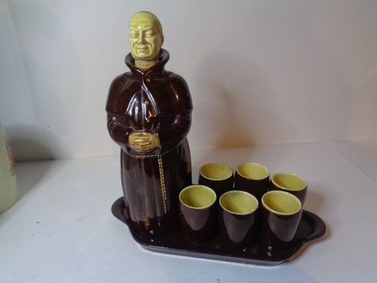 Beswick Advertising Friar Decanter Set, 1950's