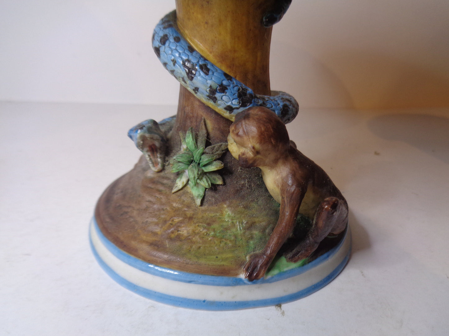 Antique Snake v Monkey Centrepiece Comport