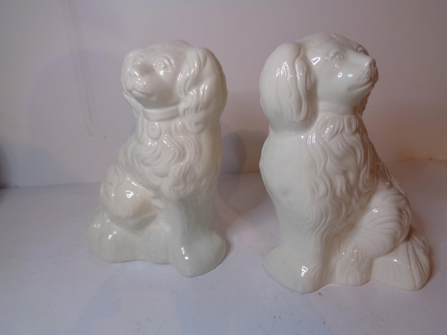 Beswick Old English Dogs Rare Opaque White Gloss No 1378-5