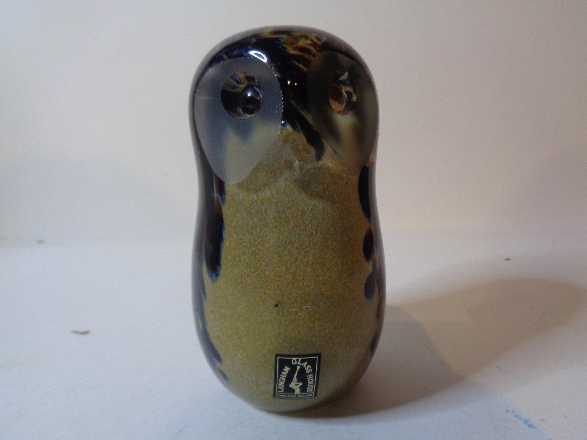 Langham Glass Paperweight of an Owl