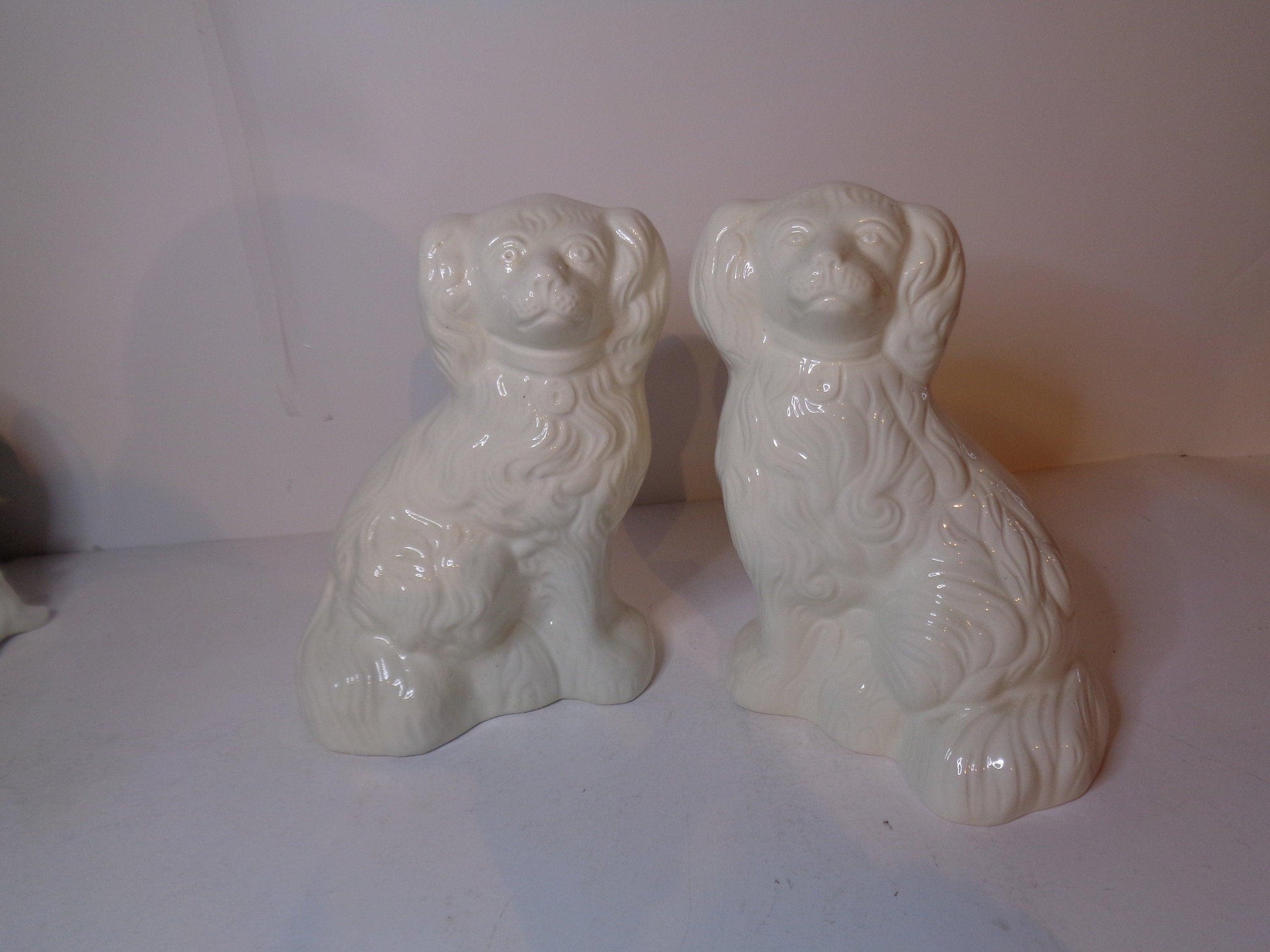 Beswick Old English Dogs Rare Opaque White Gloss No 1378-5