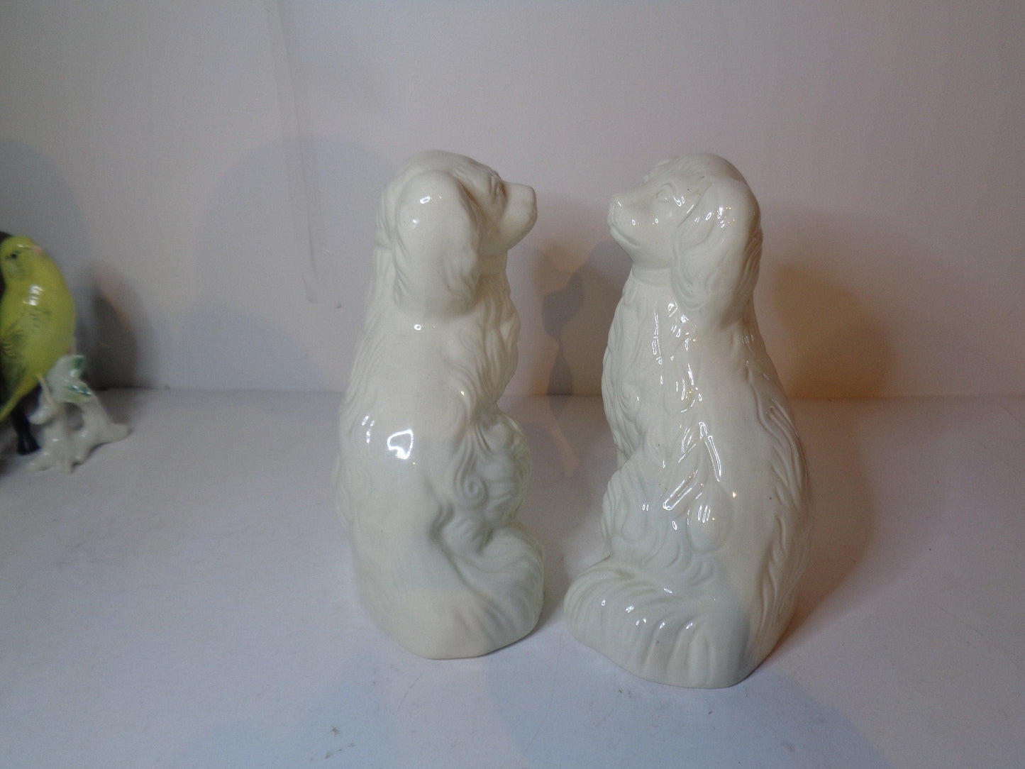 Beswick Old English Dogs Rare Opaque White Gloss No 1378-5