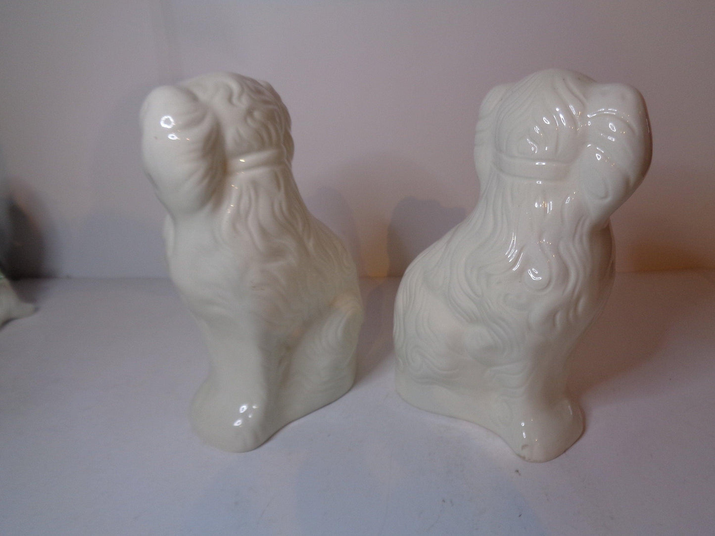 Beswick Old English Dogs Rare Opaque White Gloss No 1378-5