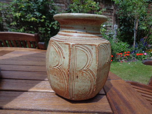 David Lloyd Jones Stoneware Vase 1970's