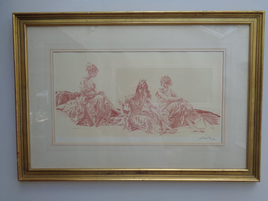 Sir William Russell Flint Limited Edition Print "Theresa, Yolande and Anne-Marie "