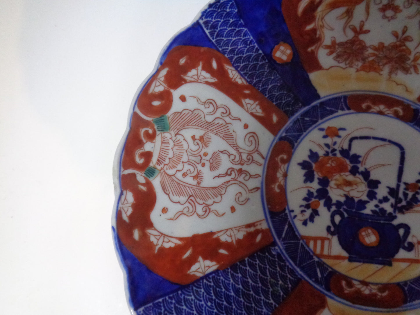 Antique Japanese Imari Fluted Wall Charger