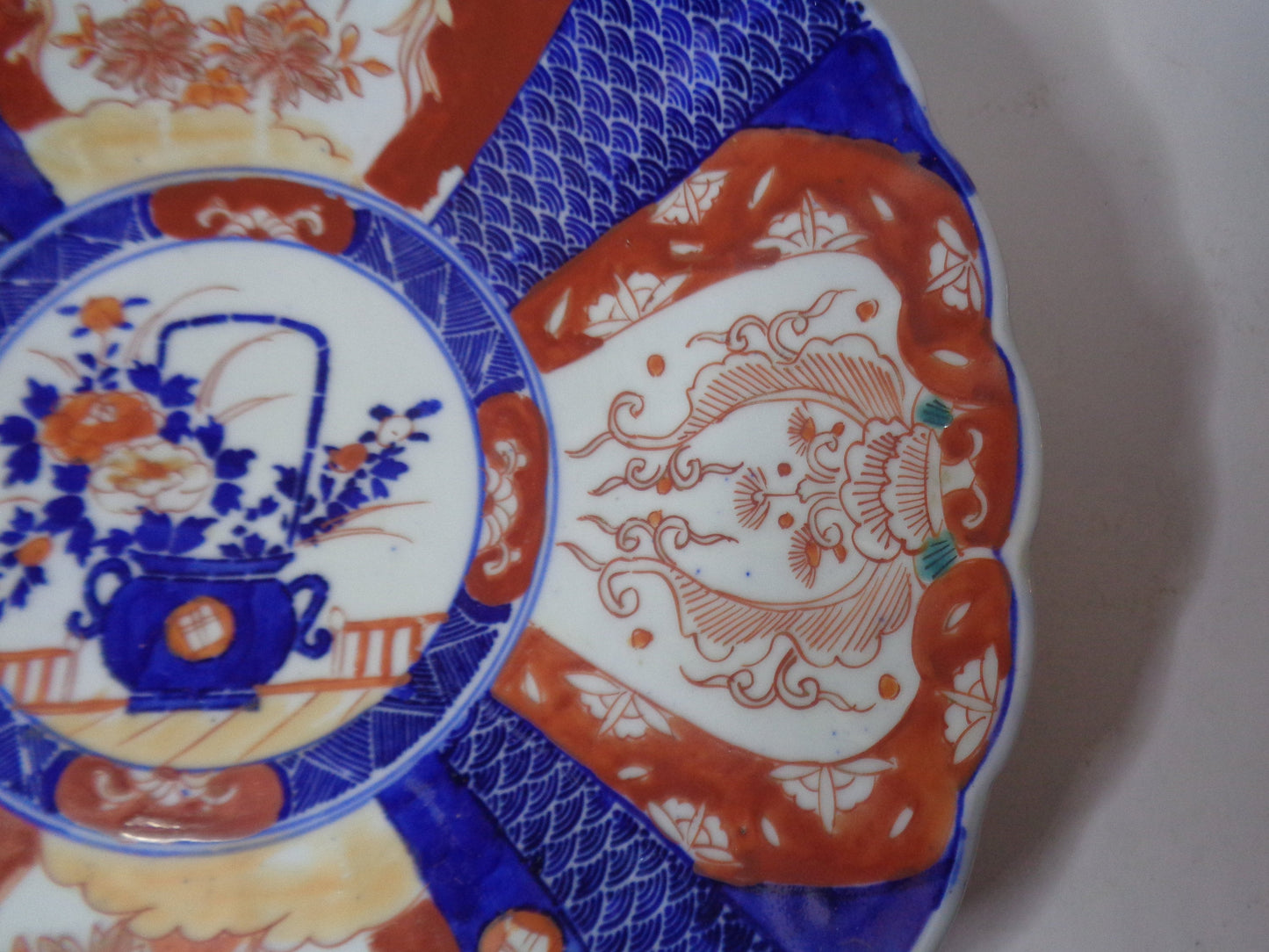 Antique Japanese Imari Fluted Wall Charger