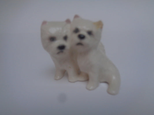 Beswick Dogs Pair West Highland Terriers Seated No 3467