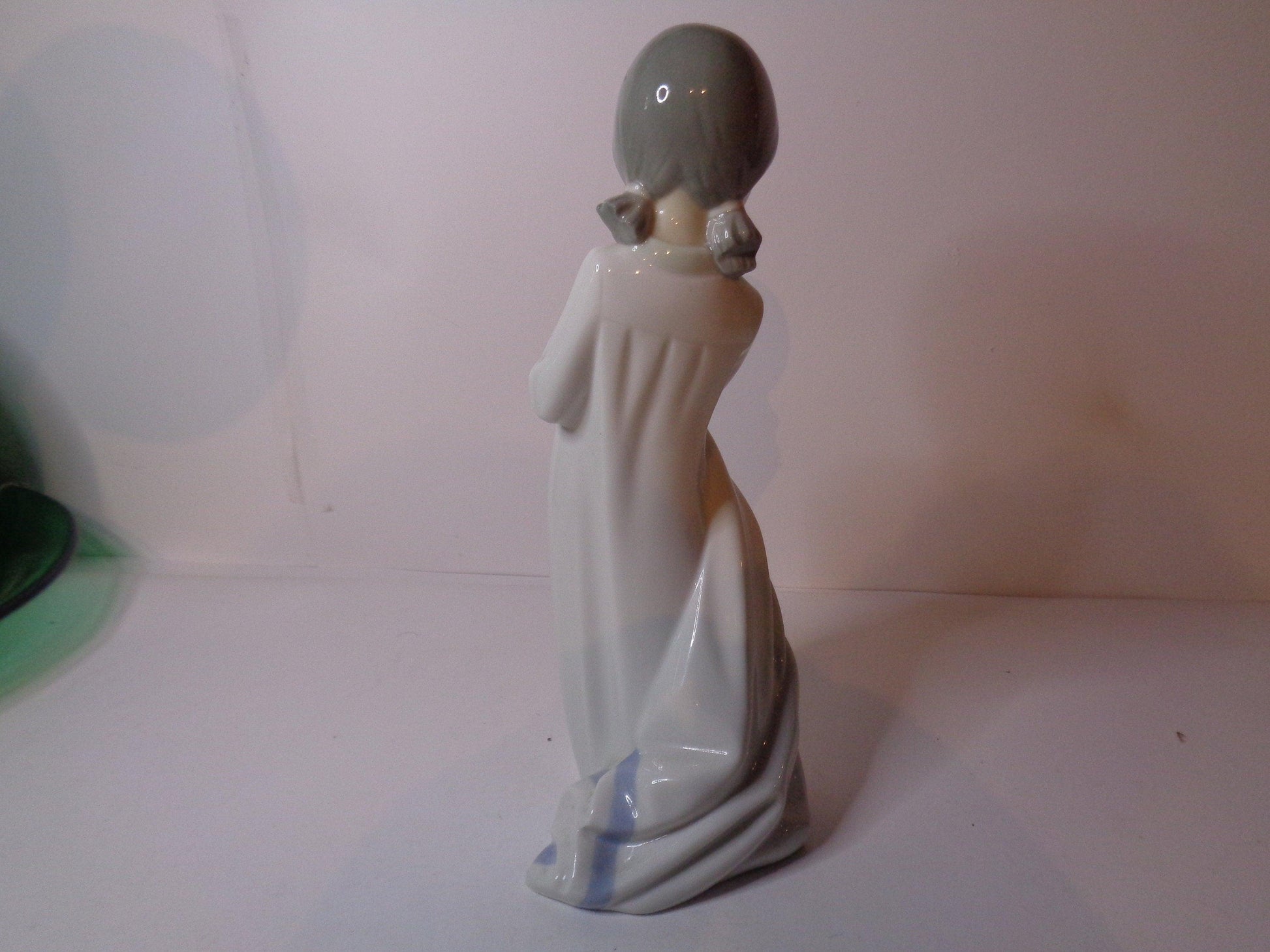 NAO by Lladro Girl with her Comfort Blanket 10 inches tall