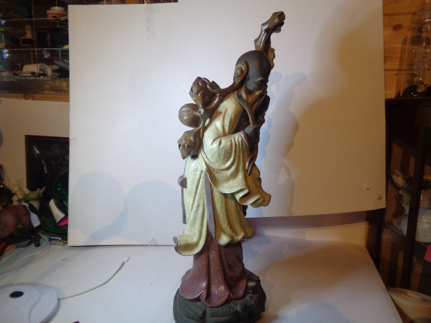 Massive Lladro Chinese Farmer with Staff Gres No2065