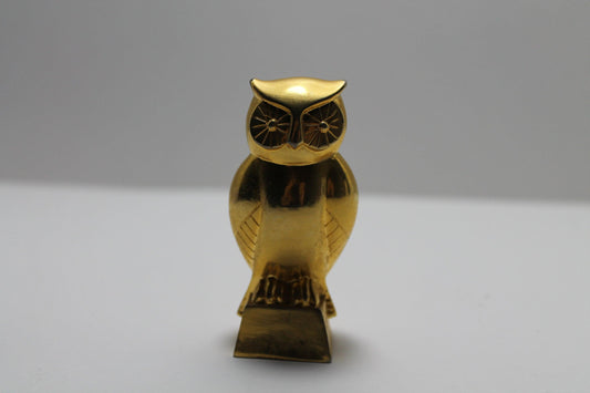 Franklin Mint Egyptian Gold Owl 1988 Treasury of Owls Series