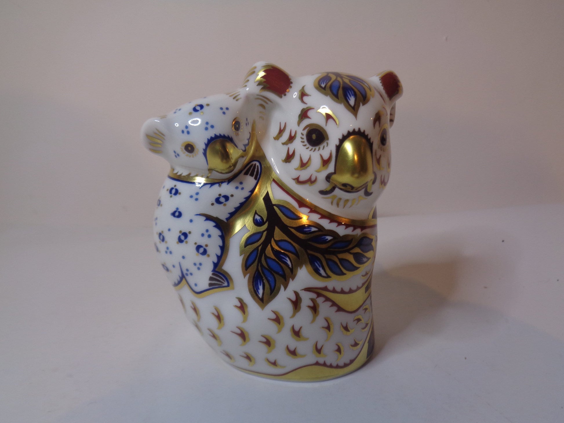 Royal Crown Derby Koala and Baby Gold Stopper and signature time limited