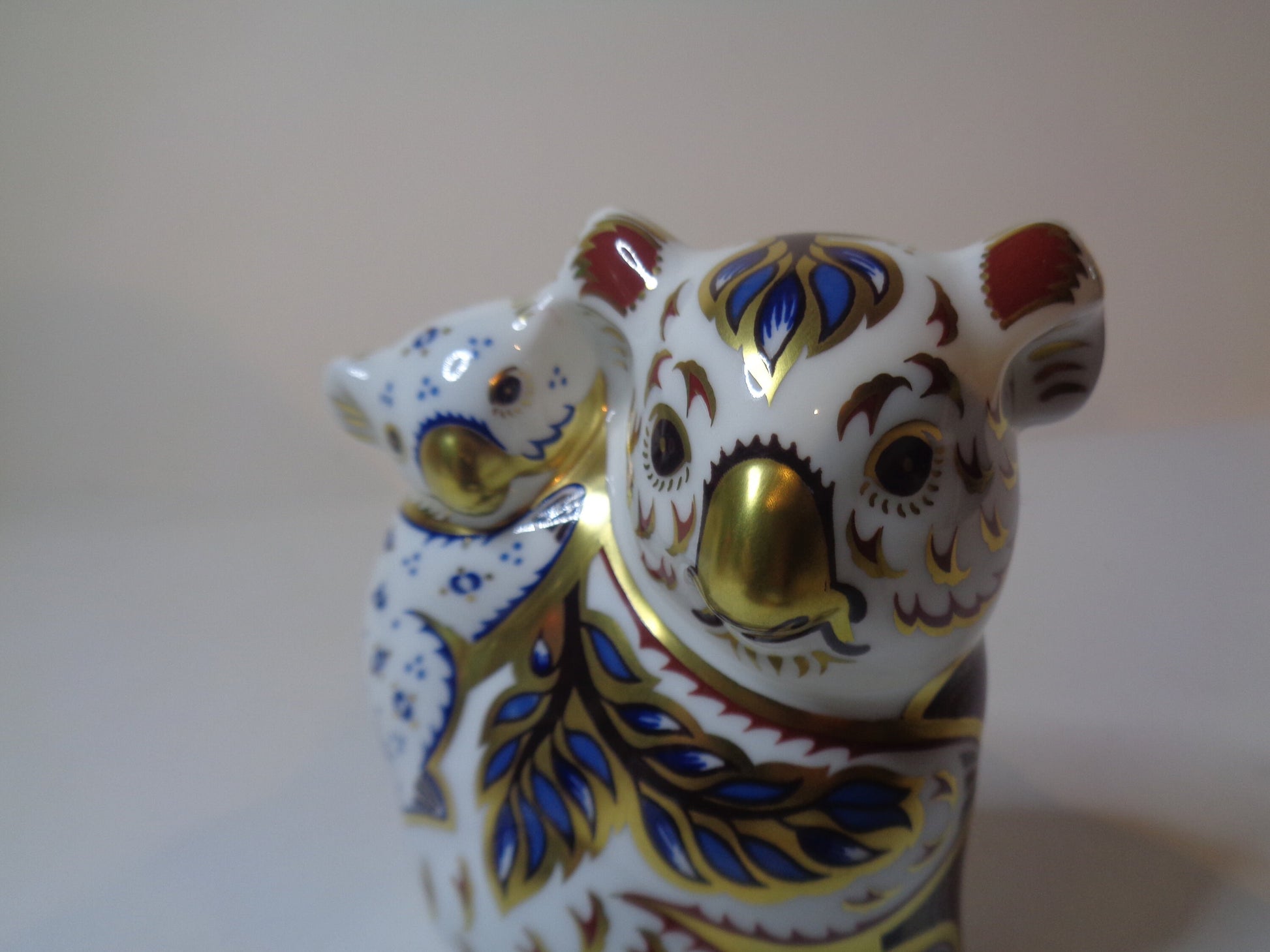 Royal Crown Derby Koala and Baby Gold Stopper and signature time limited