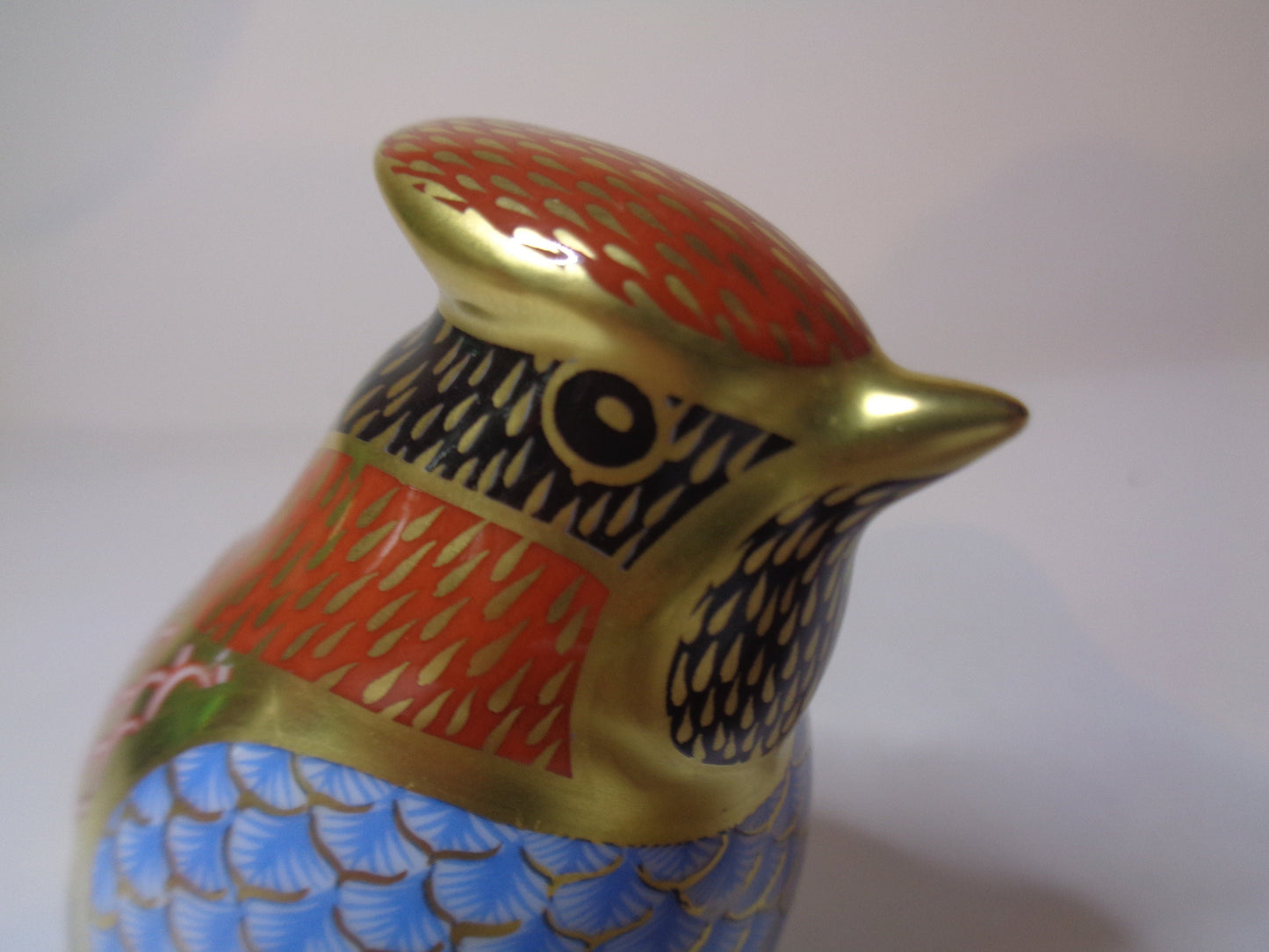 Royal Crown Derby Waxwing Gold Stopper