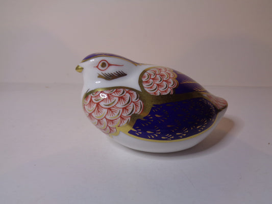 Royal Crown Derby Quail Gold Stopper First Issue