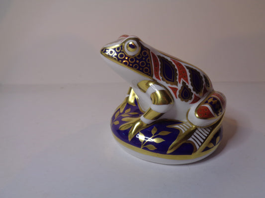 Royal Crown Derby Frog Gold Stopper