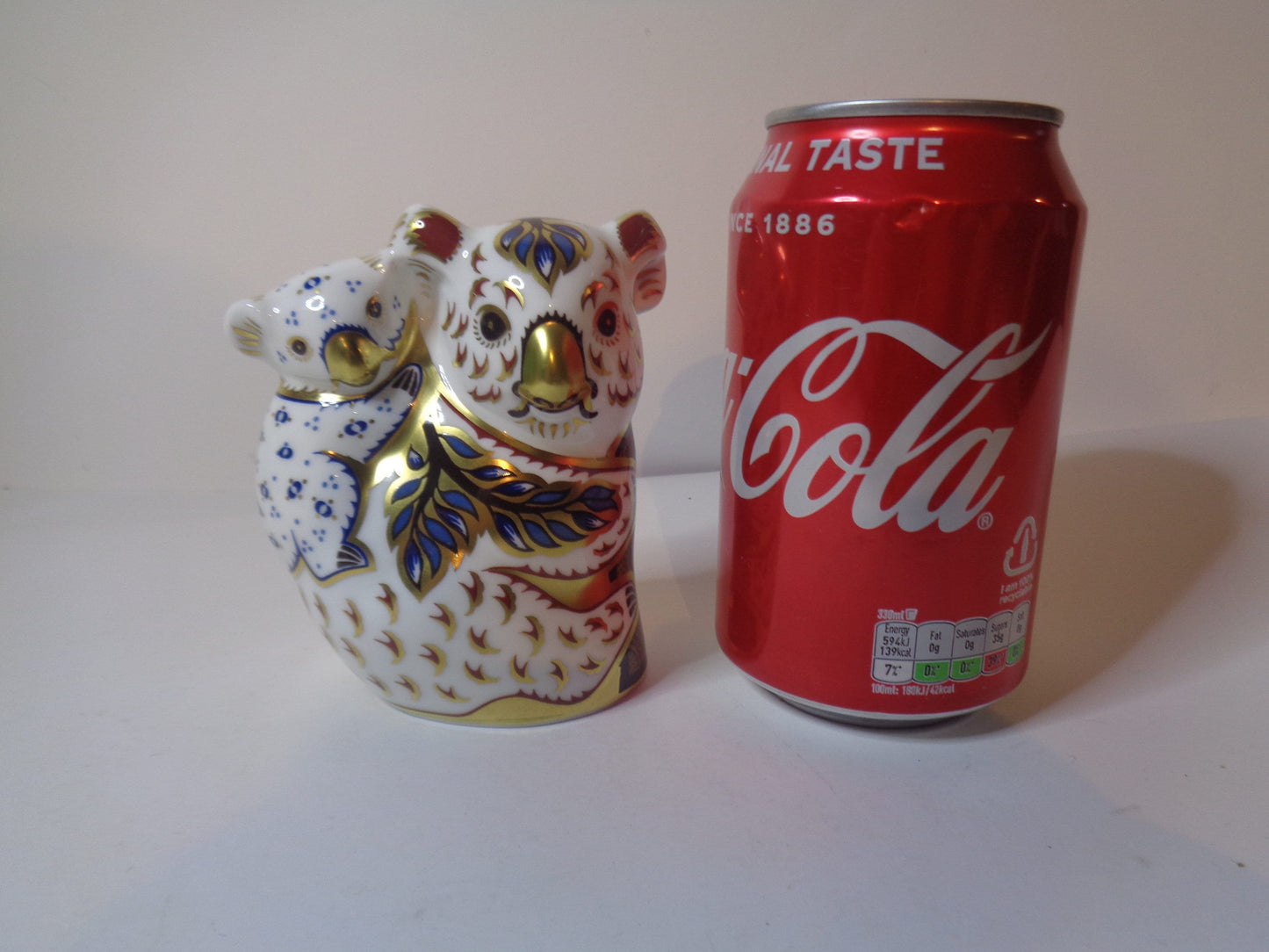 Royal Crown Derby Koala and Baby Gold Stopper and signature time limited