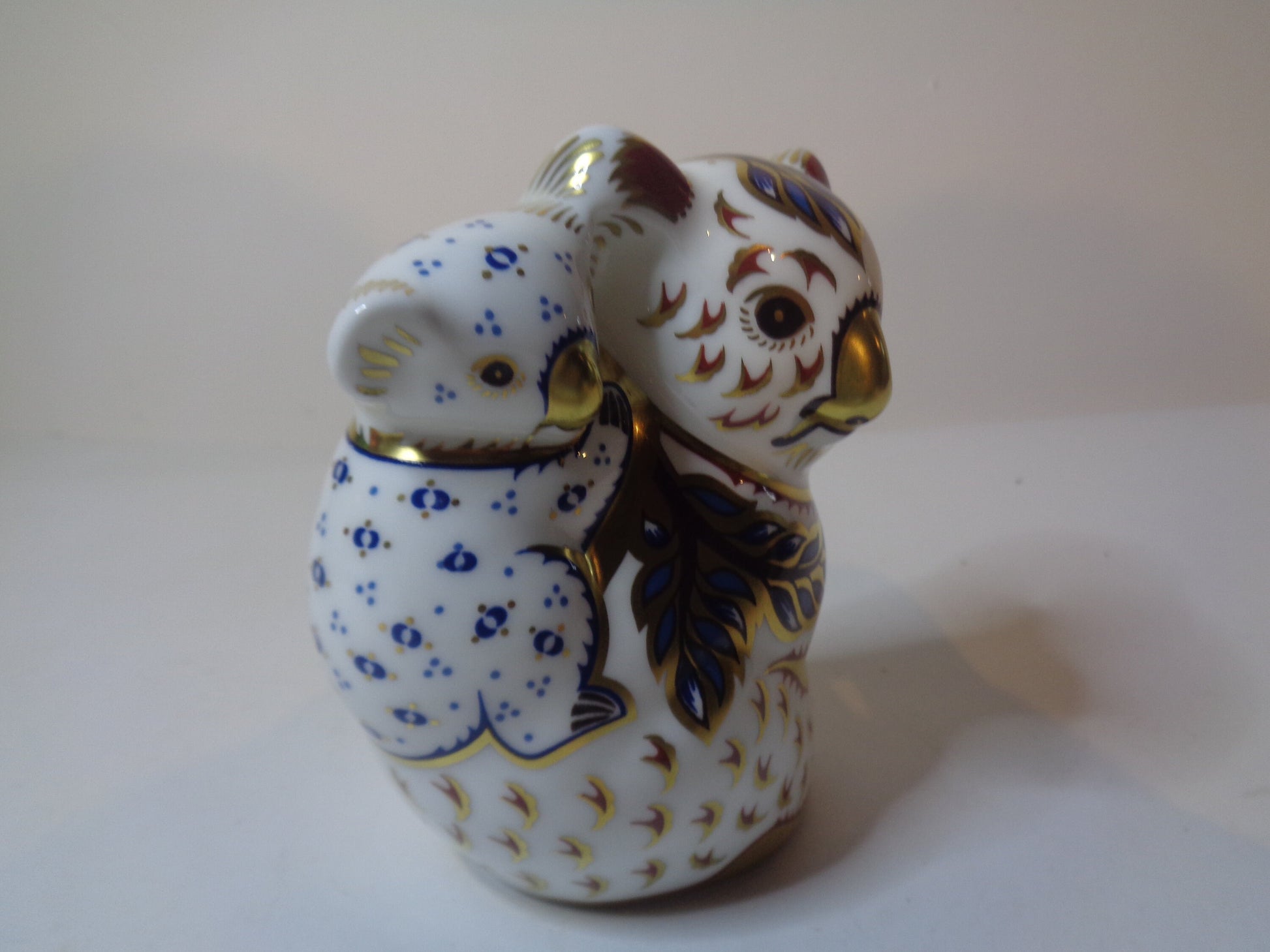 Royal Crown Derby Koala and Baby Gold Stopper and signature time limited