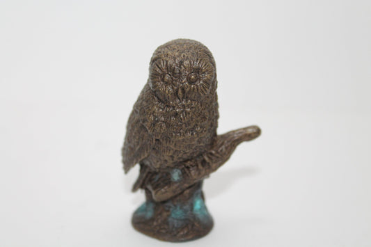 Franklin Mint Bronze Owl 1988 Treasury of Owls Series