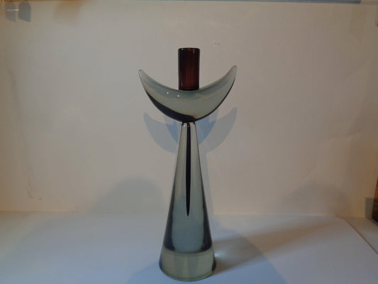 Murano Sommerso Glass Candlestick by Luciano Gaspari for Salviati and Co