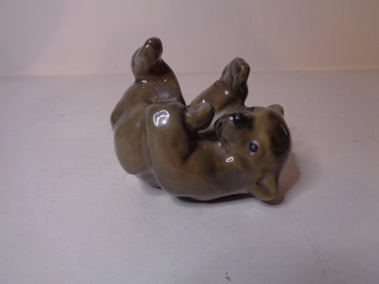 Knud Kyhn Bear Cub Rolling No 1124 Brown Royal Copenhagen Pottery