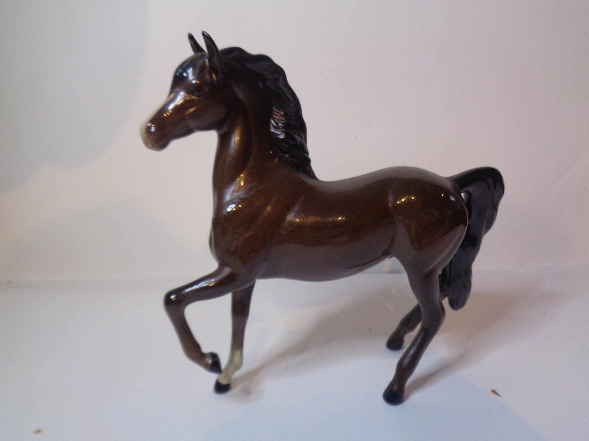 Royal Doulton Horse Prancing Arab Type 1261 Second Version Gloss Brown