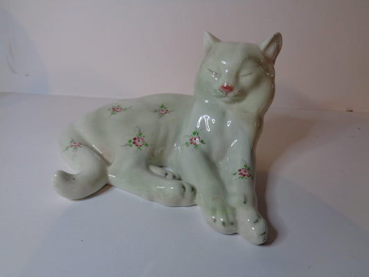 Keramos Hand Decorated Vienna Cat Antique