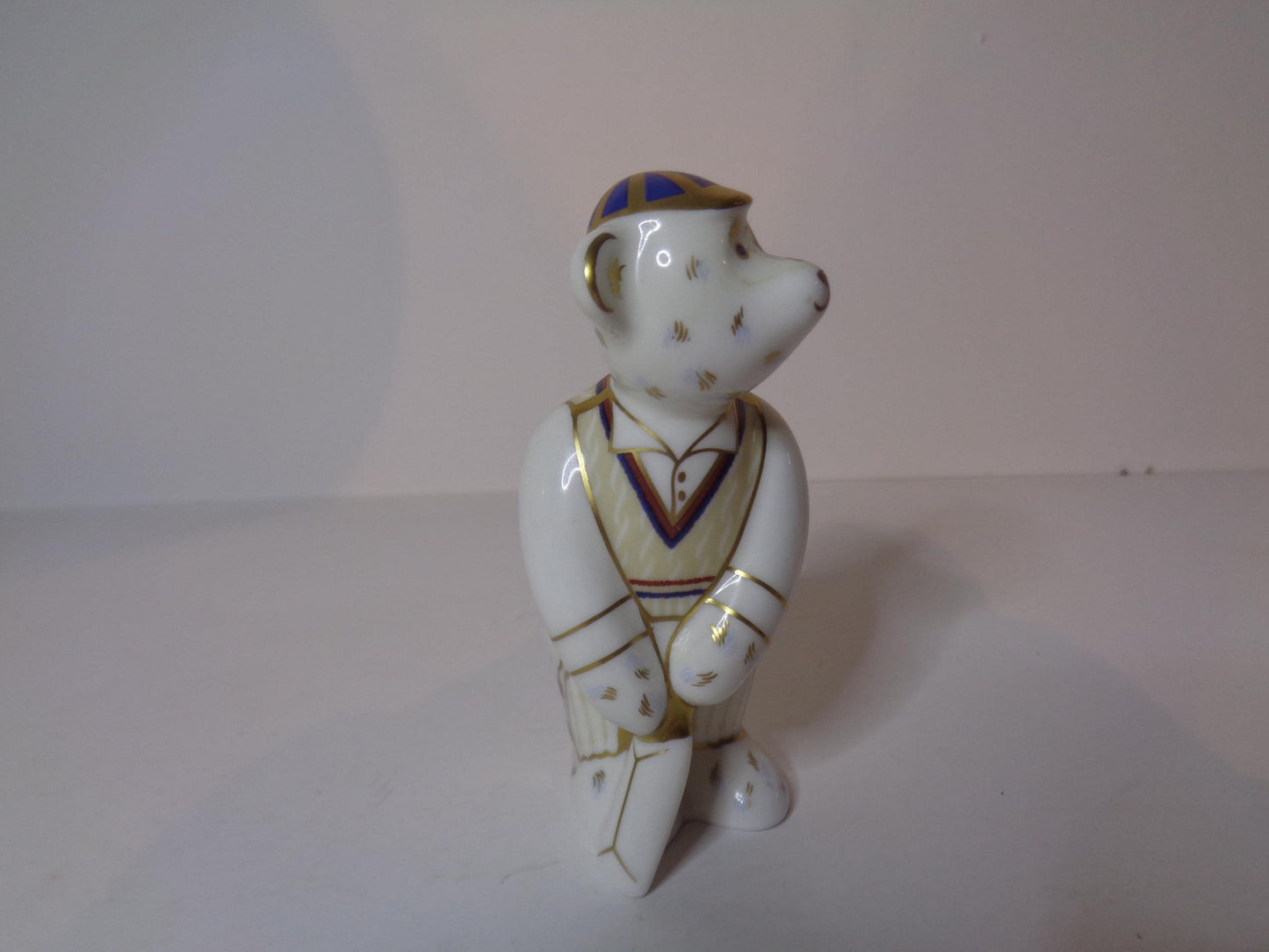 Royal Crown Derby Miniature Teddies Collection Cricketer